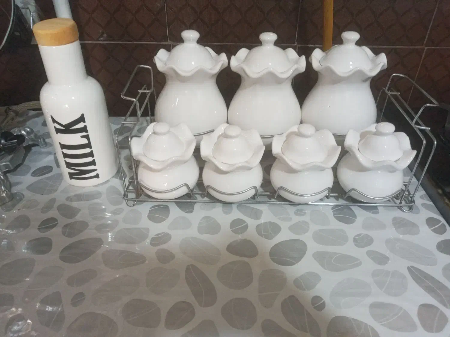 پاسماوری وبطری شیر|ظروف سرو و پذیرایی|سرپل ذهاب, |دیوار