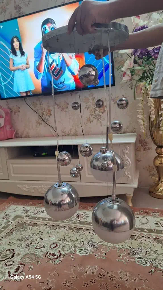 لوستر۳شاخه شیشه ای|لوستر و چراغ آویز|خوی, |دیوار