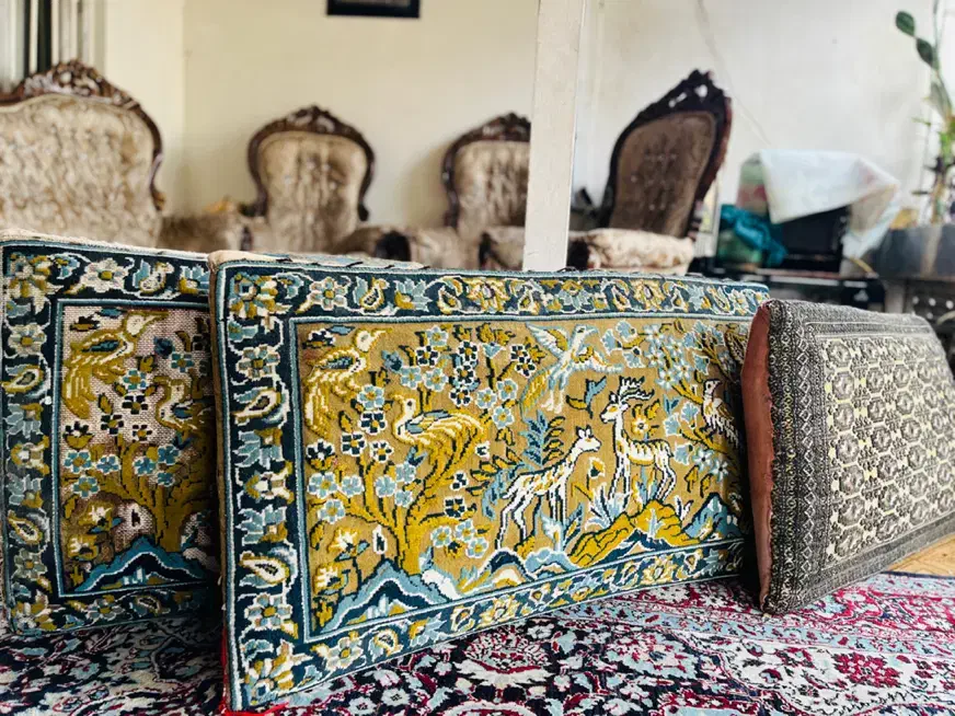 پشتی طرح دار|پشتی|تالش, هشتپر|دیوار