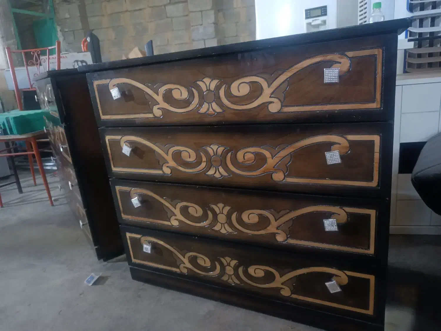 دراورچوبی 4کشو|جاکفشی، کمد، دراور|بهبهان, |دیوار