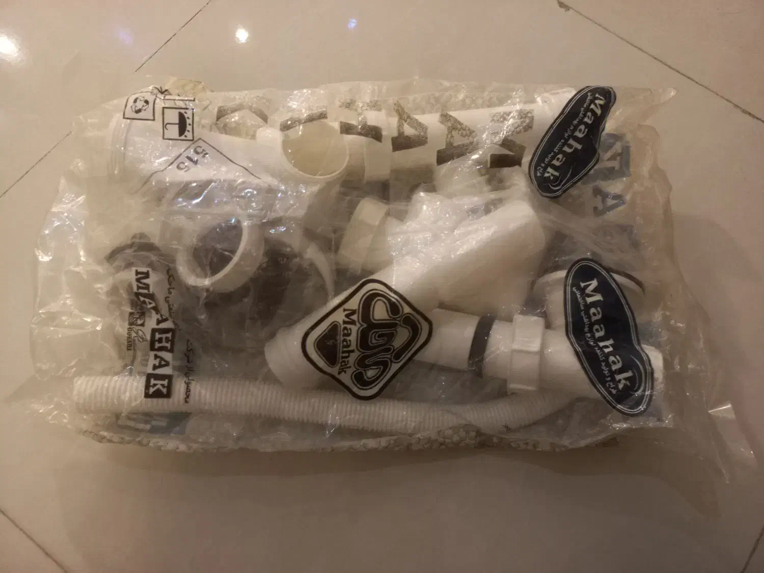 سیفون محک دو لنگه ظرفشویی  نو هست|لوازم سرویس بهداشتی|کیش, |دیوار