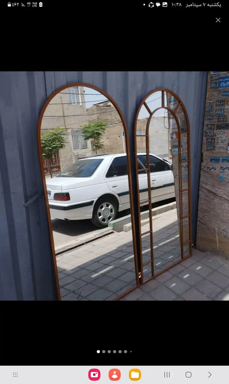 ایینه قدی وگنبدی|آینه|قروه, |دیوار