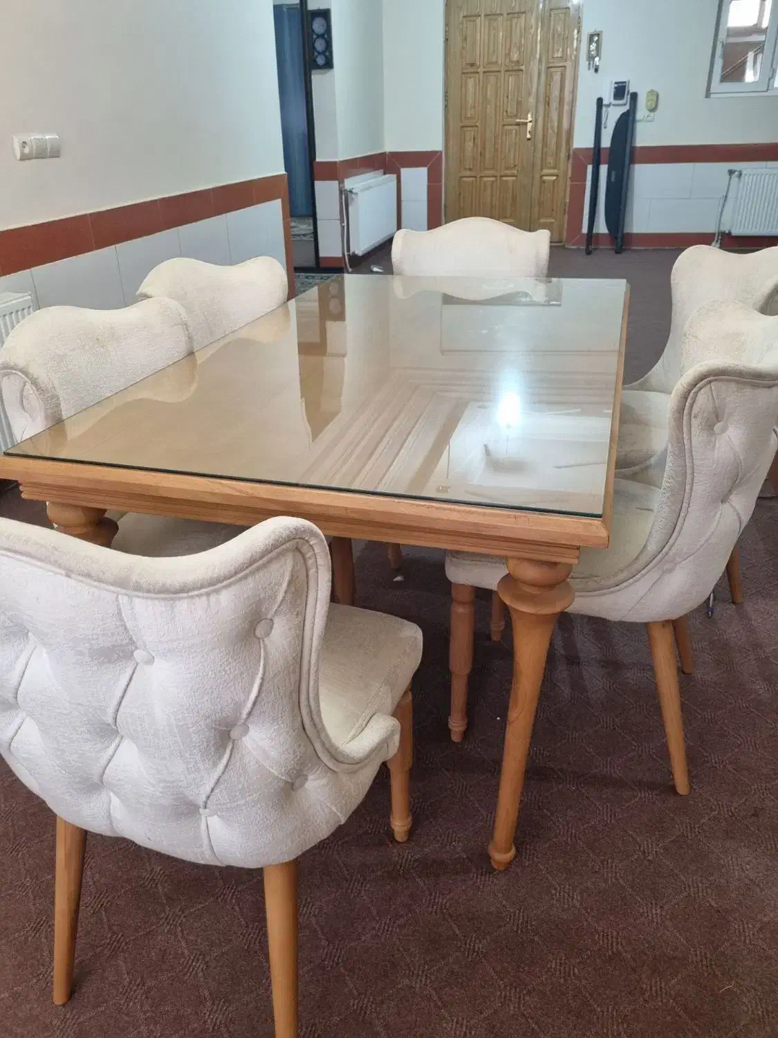 میز ناهارخوری ۶نفره|میز و صندلی غذاخوری|کلاله, |دیوار