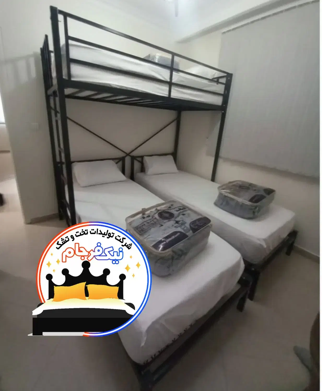 تخت خواب سه نفره مینیمال نیک فرجام(تشک برایان)|تخت و سرویس خواب|مشهد, سپاد|دیوار