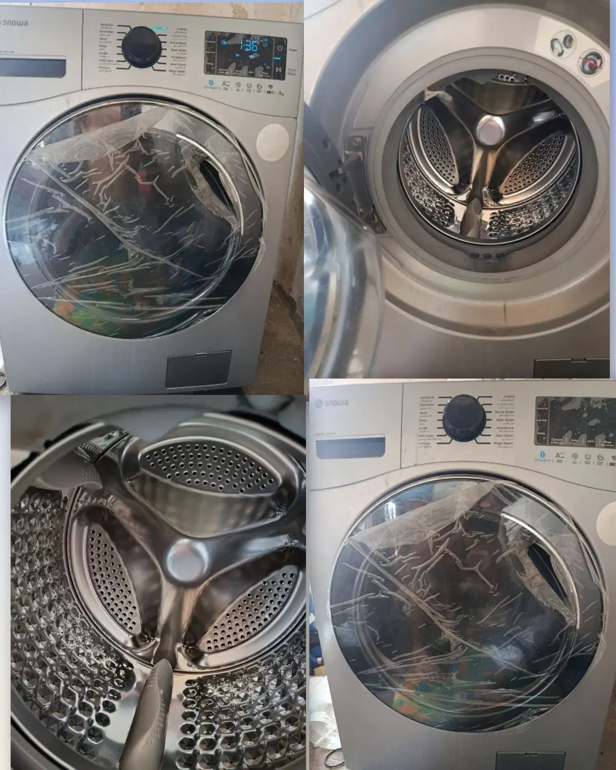 فروش لباسشویی اتومات اسنوا 9کیلویی|ماشین لباسشویی و خشک‌کن لباس|حاجی آباد, |دیوار