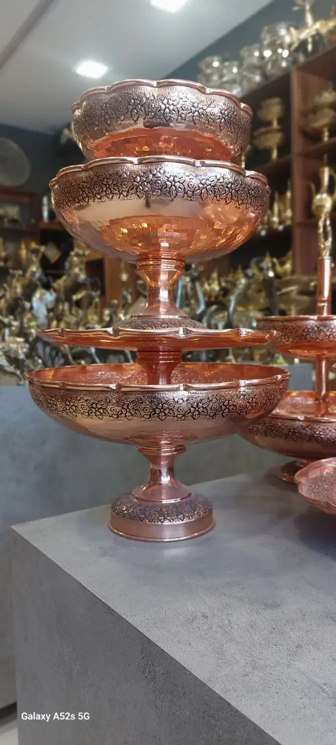 سرویس پذیرایی مسی همه مدل رنگ ثابت مس|ظروف سرو و پذیرایی|شاهرود, |دیوار