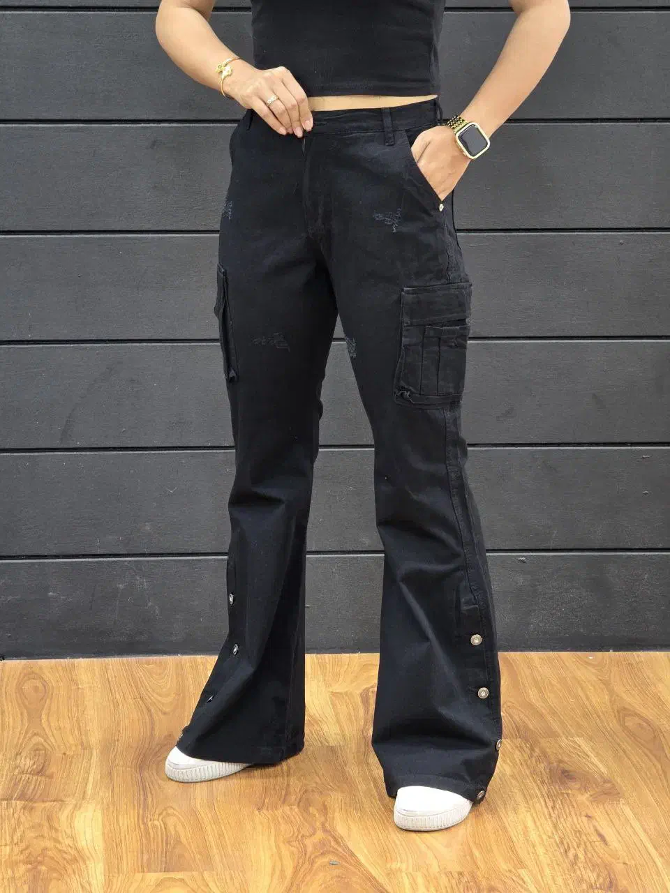 شلوار کتان بوت گات دمپا دکمه|لباس|قم, هفت تیر|دیوار