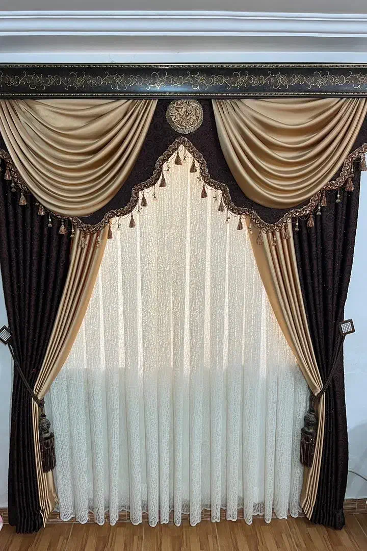 پنج پرده درحدنوبدون پارگی همراه با میله پرده کتیبه|پرده، رانر، رومیزی|چاف و چمخاله, |دیوار