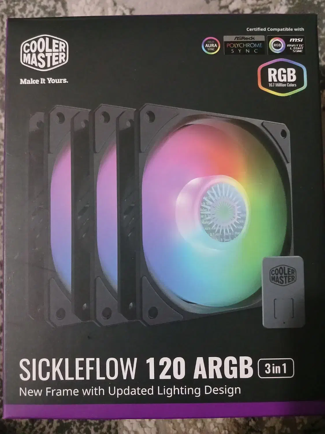 فن کیس argb کولرمستر آکبند۳عدد|قطعات و لوازم جانبی رایانه|رشت, منظریه|دیوار