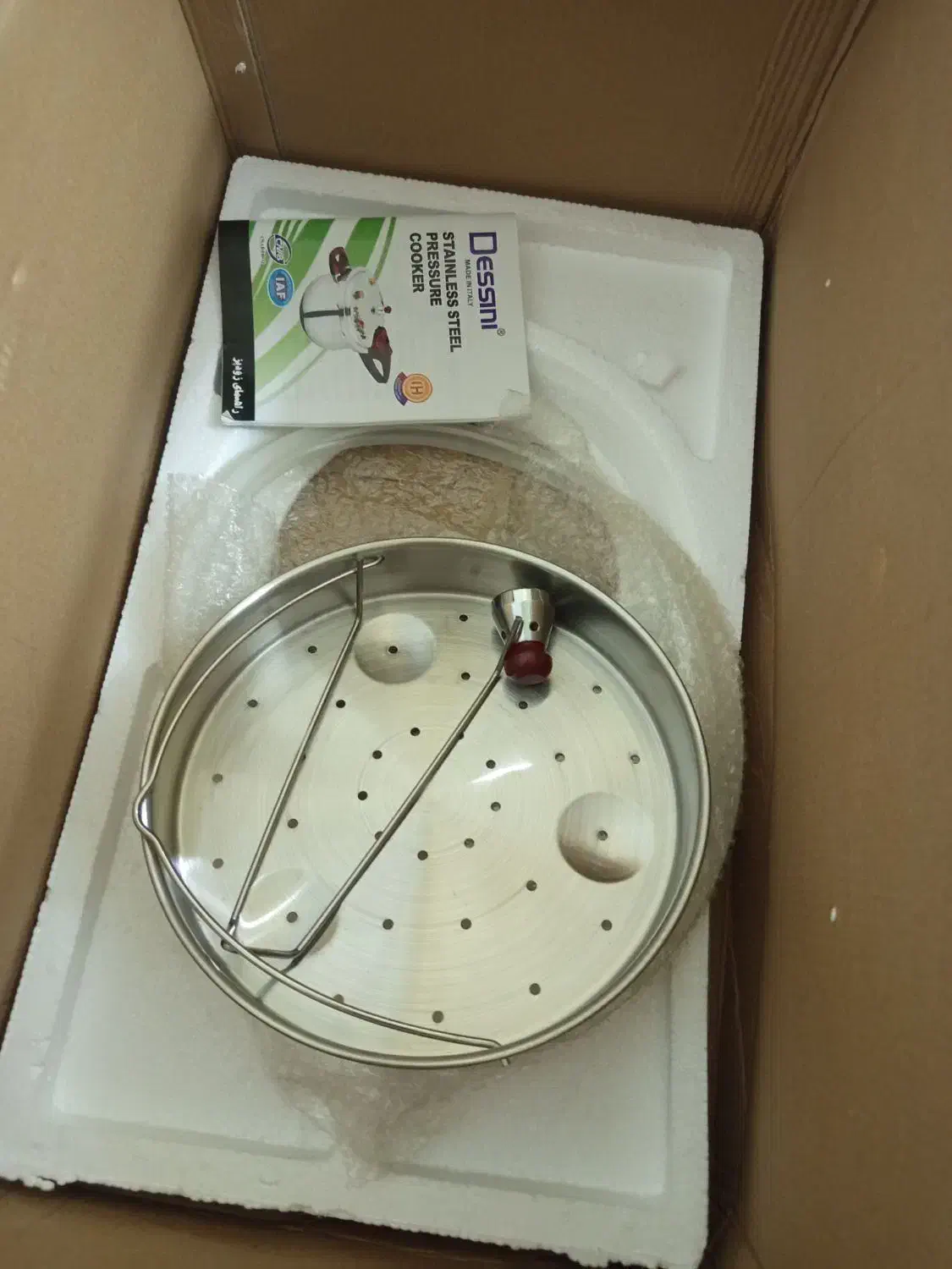 زودپز ۷ لیتری دسینی دارای درب شیشه و توری بخارپز|ظروف پختوپز|کنارک, |دیوار