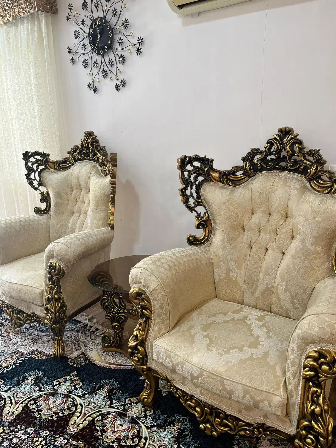 مبلمان سلطنتی ۹نفره|مبلمان خانگی و میز عسلی|سرخنکلاته, |دیوار