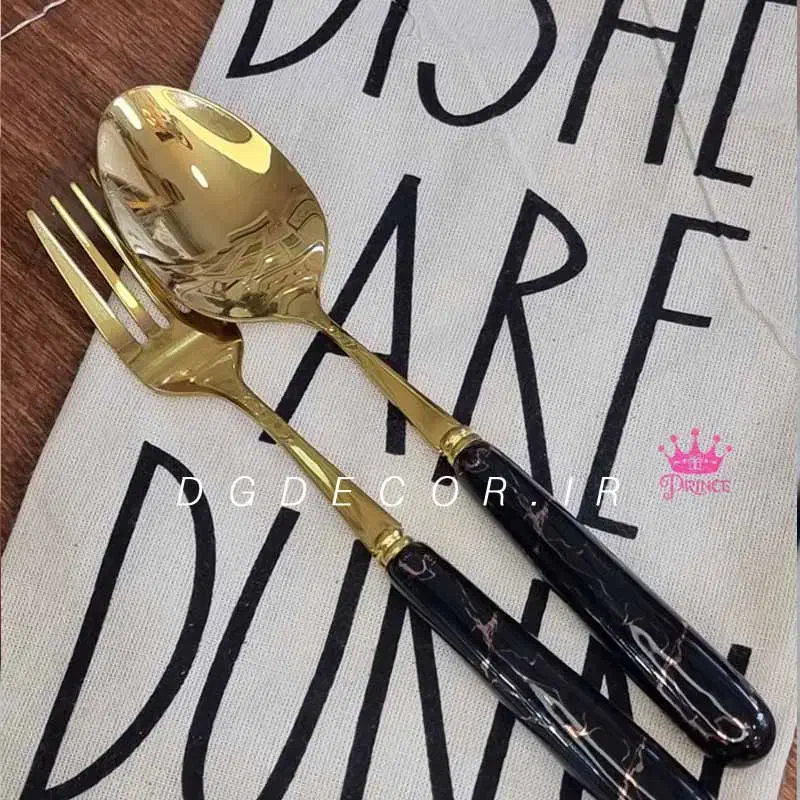 قاشق چنگال دسته سرامیکی|ظروف سرو و پذیرایی|کرمانشاه, |دیوار