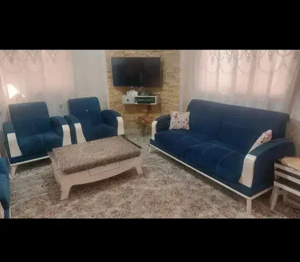 فروش فوری مبل و میز وسط به همراه عسلی|مبلمان خانگی و میز عسلی|شلمان, |دیوار