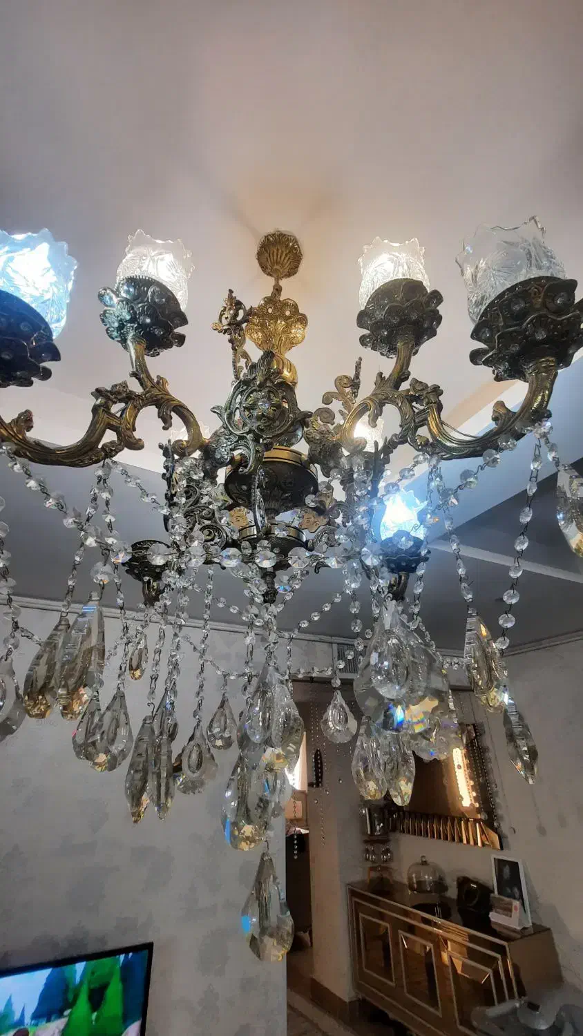 لوستر برنز|لوستر و چراغ آویز|آبیک, |دیوار