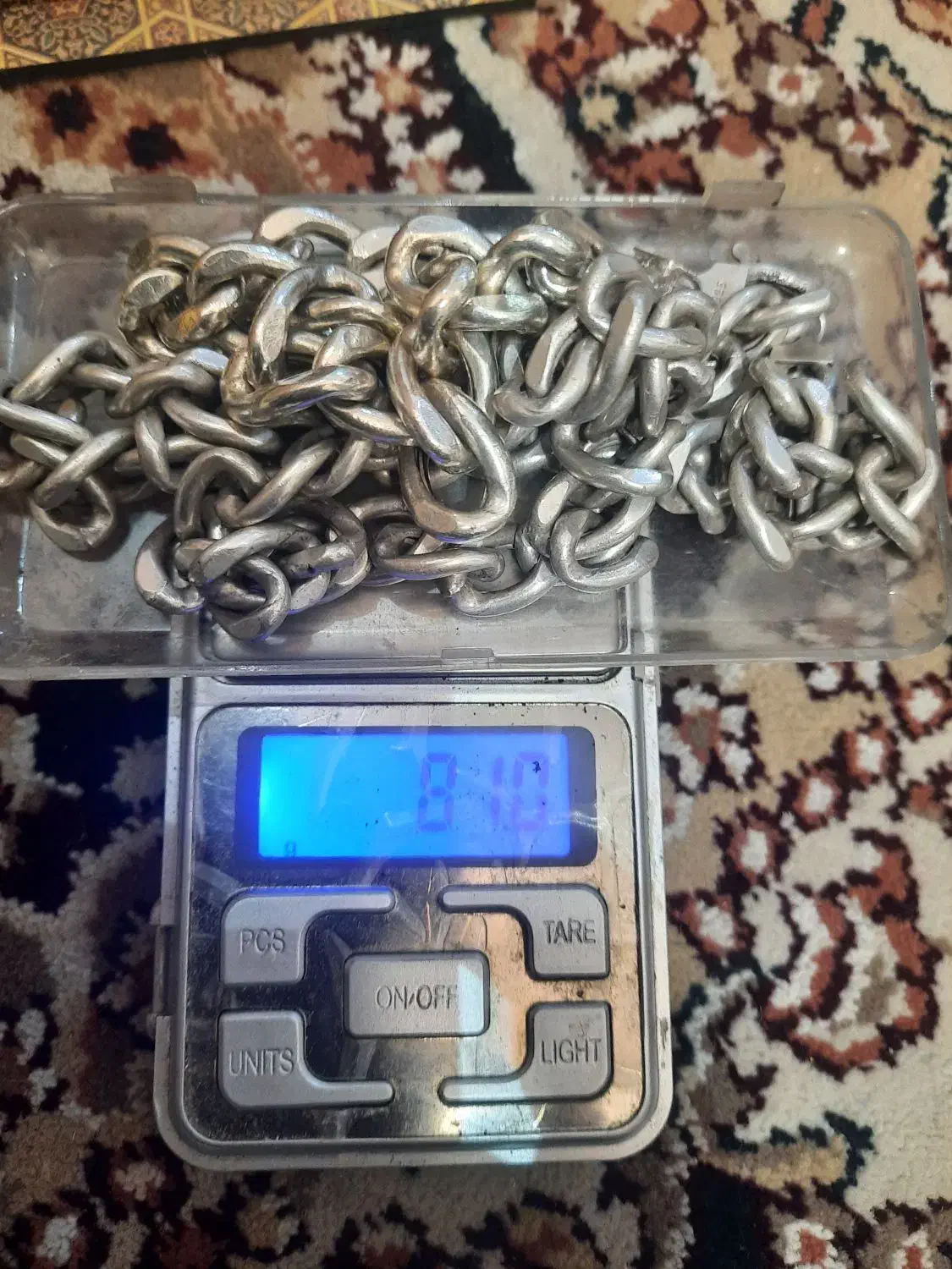 زنجیرنقره گردنبند دستبند ست هم|جواهرات|قم, حاج زینل|دیوار