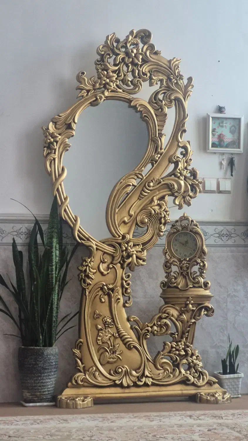 ایینه وساعت ایستاده چوبی|ساعت دیواری و تزئینی|قم, آذر (نکویی)|دیوار