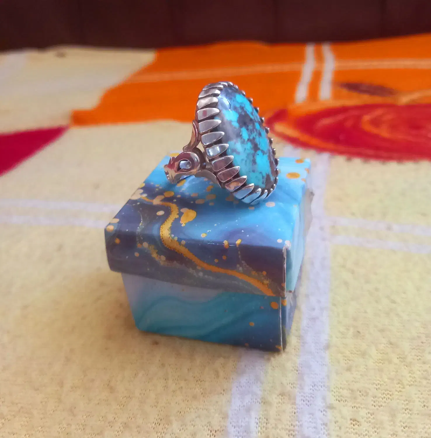 انگشترنقره با سنگ فیروزه نیشابور اصل|جواهرات|اراک, |دیوار