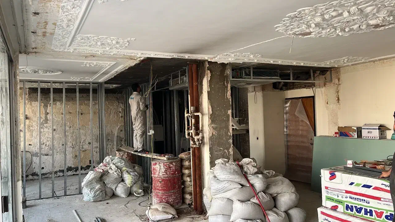 تخریب کناف نقاشی|خدمات پیشه و مهارت|تهران, آسمان|دیوار