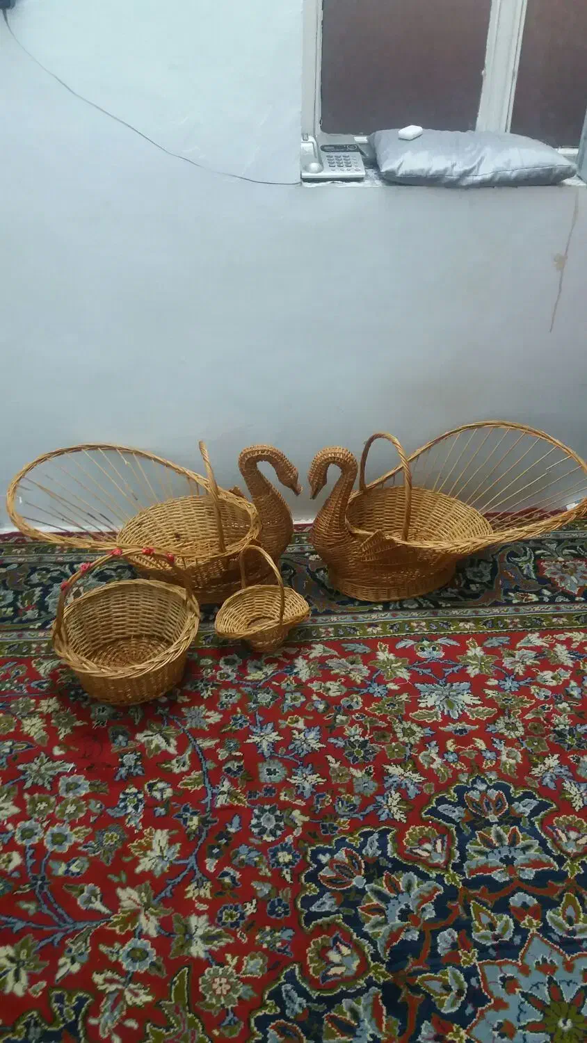 سبد یلدا حصیری قو ۴ عدد|صنایع دستی و سایر لوازم تزئینی|مشهد, دریادل|دیوار