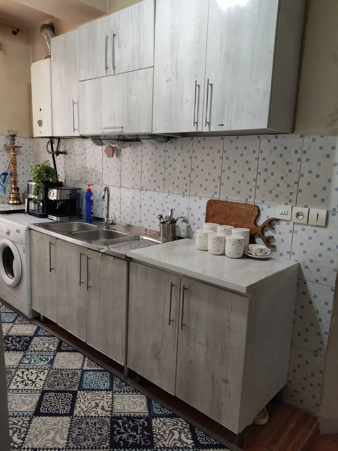 کابینت فلزی درچوبی|آب‌چکان و نظم‌دهنده ظروف|قرچک, باقرآباد|دیوار