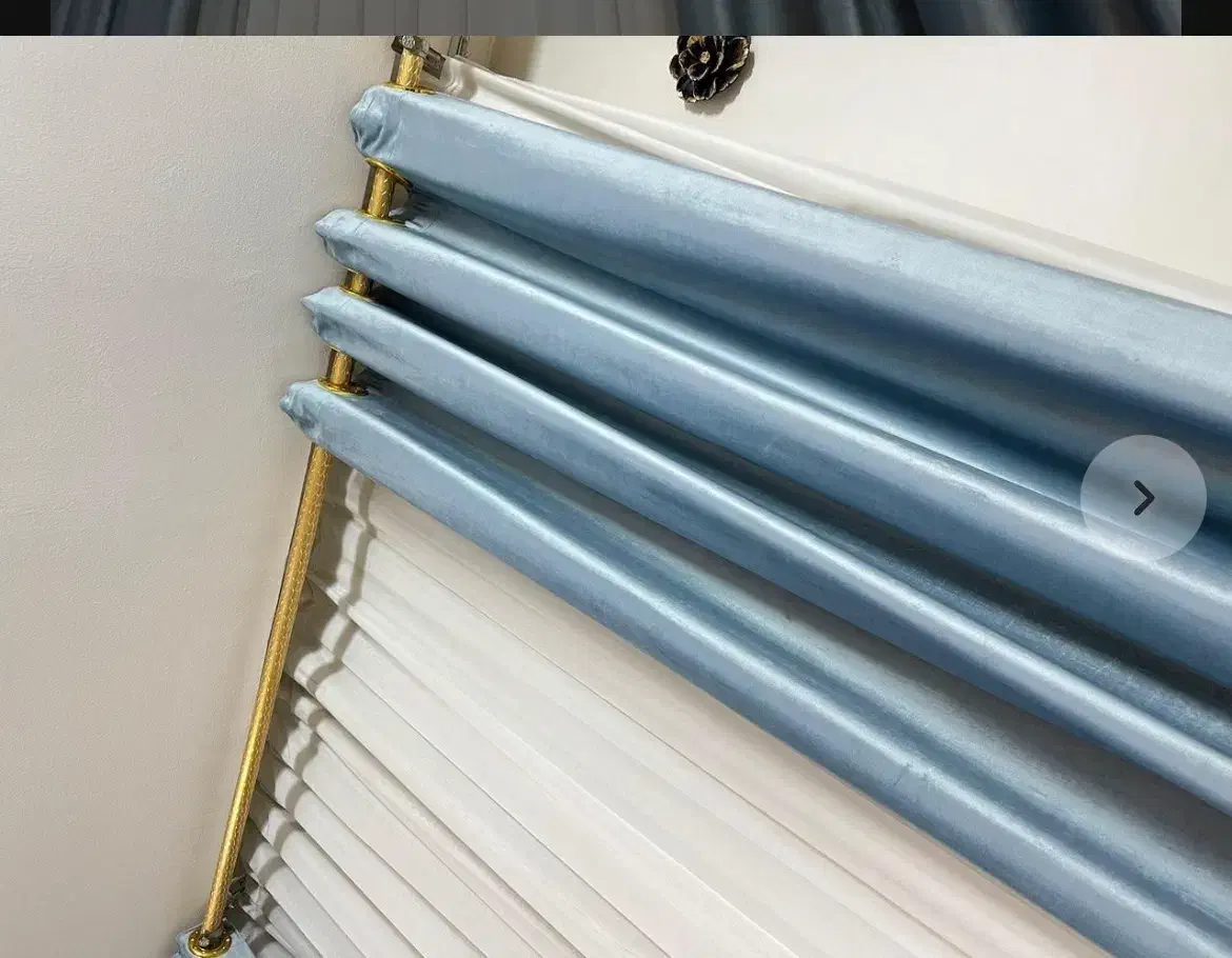 پرده - دو شال آبی مخمل ترک - میل پرده کامل|پرده، رانر، رومیزی|اصفهان, گلزار|دیوار