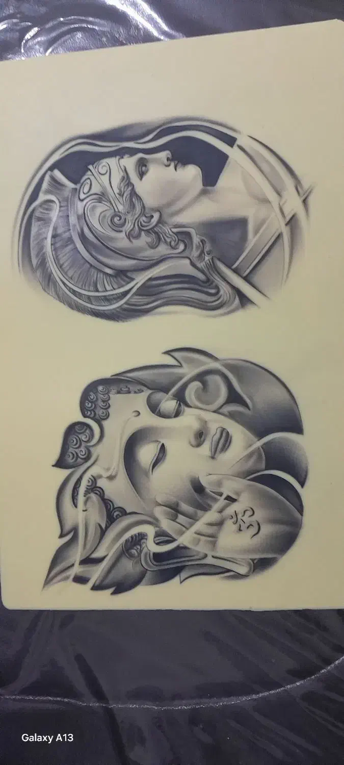 تاتوبدن تاتو کاراقابه صورت حرفه ای|خدمات آرایشگری و زیبایی|رشت, کوی یخ|دیوار