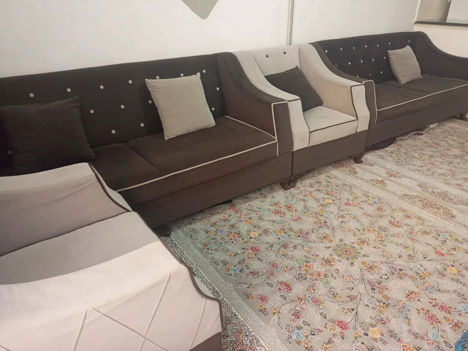 مبل با جلو مبلی|مبلمان خانگی و میز عسلی|مهاباد (آذربایجان غربی), |دیوار