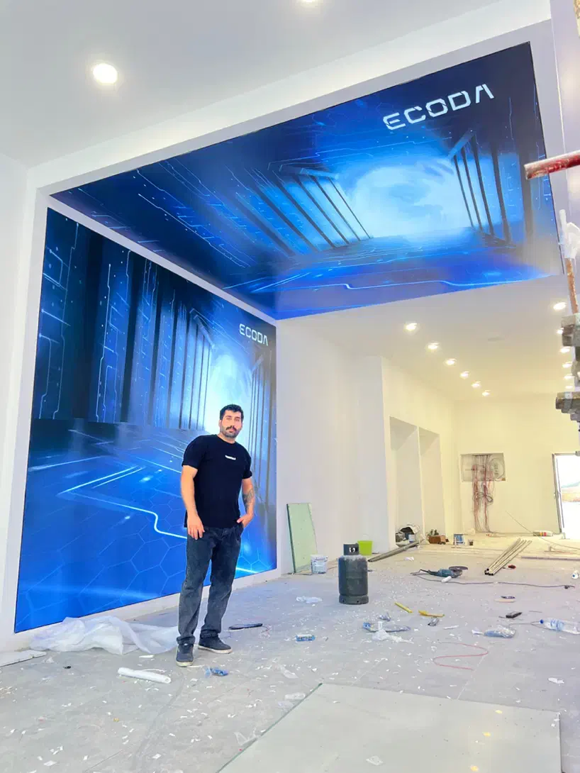 سقف کشسان-آسمان مجازی لاین نورپردازی استخر|مصالح و تجهیزات ساختمان|شیراز, زرهی|دیوار