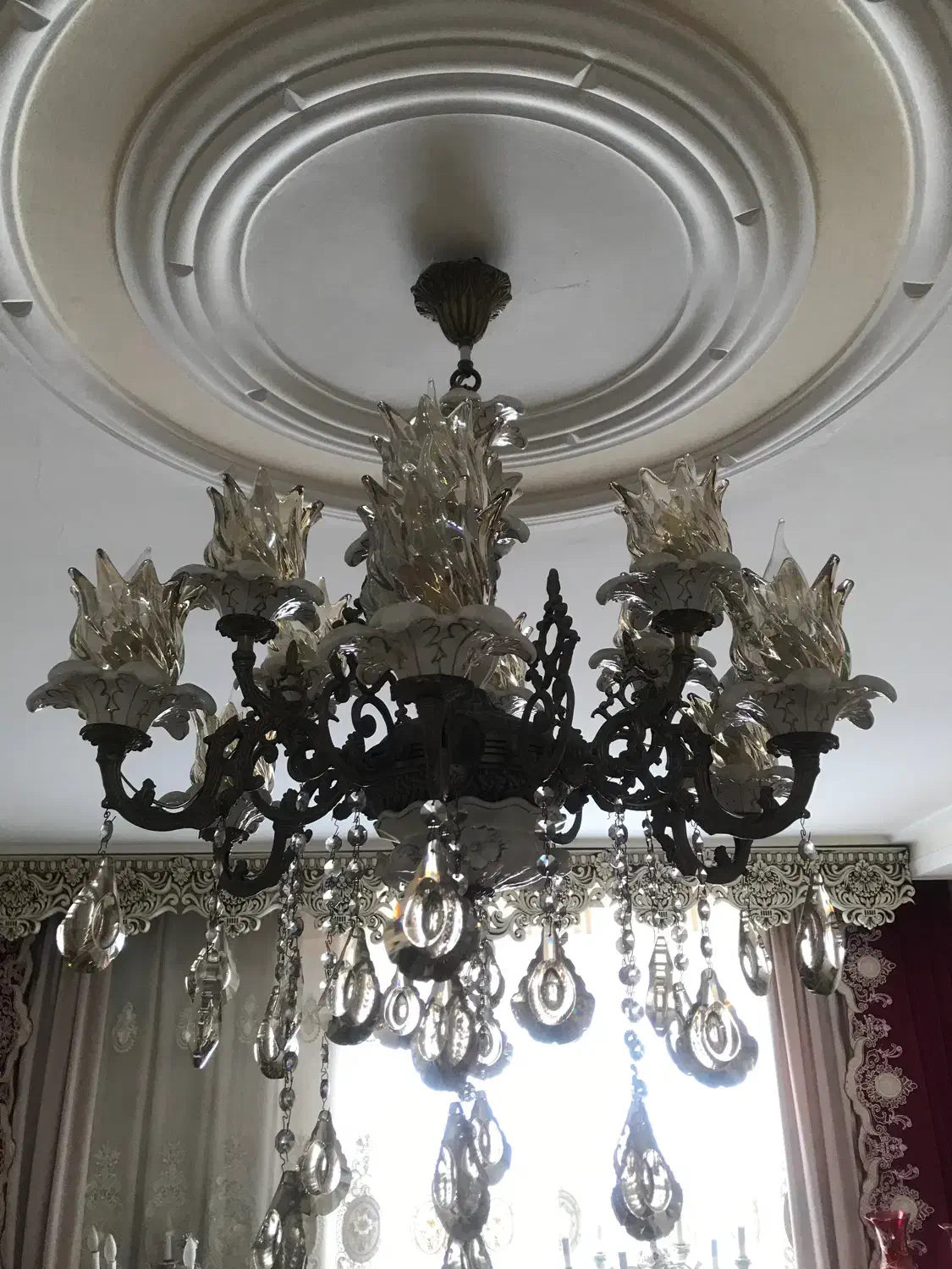 لوستر چینی و برنز|لوستر و چراغ آویز|تهران, سجاد|دیوار