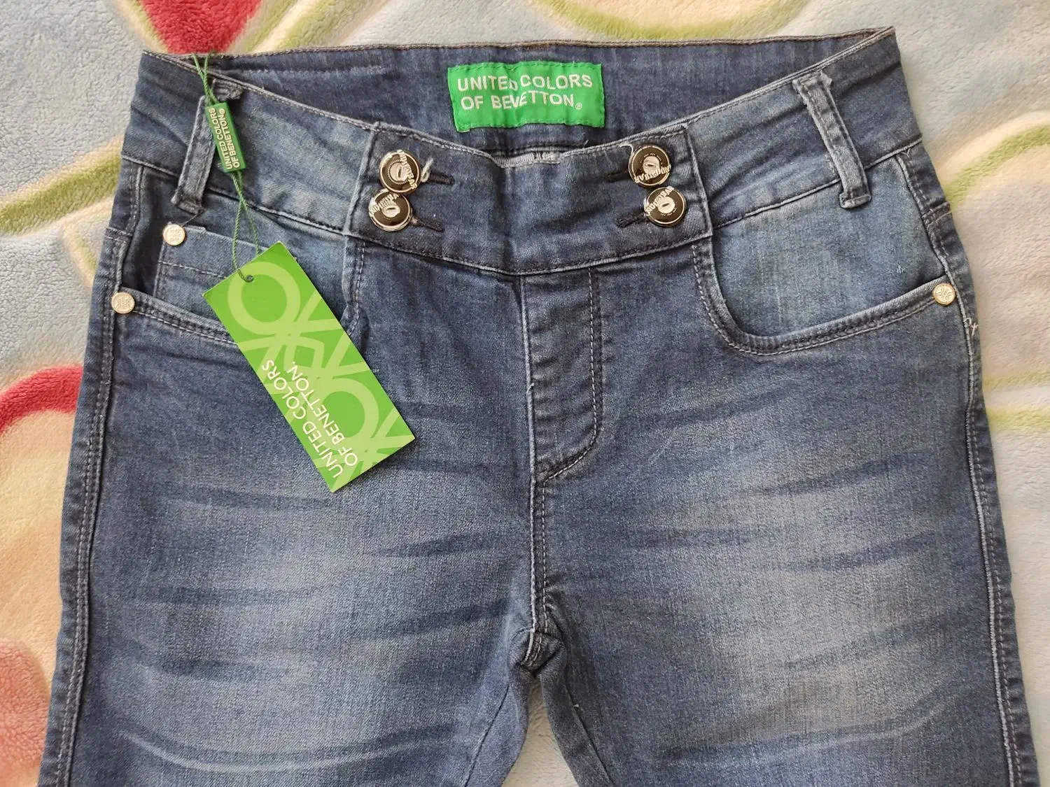 شلوار جین برند بنتون سایز ۳۶ زنانه|کفش و لباس بچه|تهران, سازمان آب|دیوار