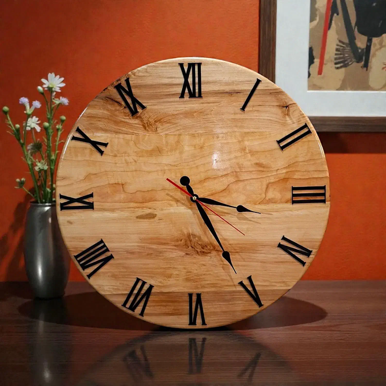 ساعت دیواری چوبی|ساعت دیواری و تزئینی|تهران, شهرک خرازی|دیوار