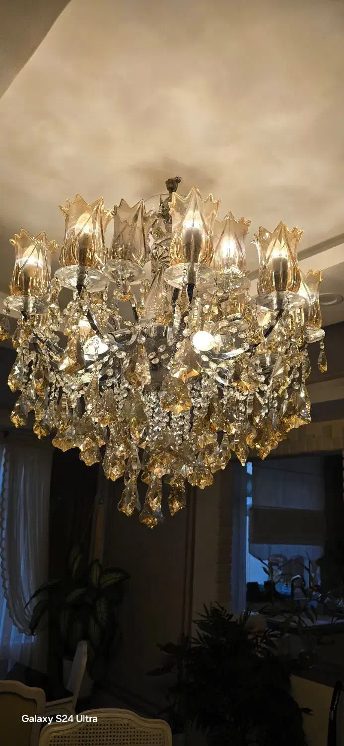 لوستر ۱۵شاخه و ۲۰ لامپ|لوستر و چراغ آویز|کرج, شاهین‌ویلا|دیوار