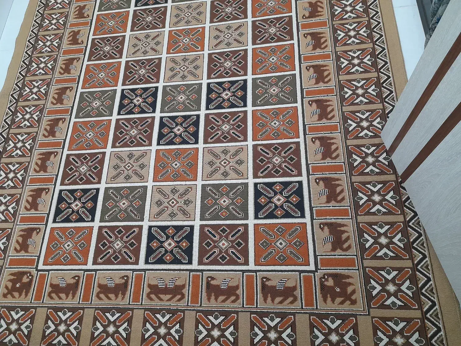 گلیم فرش ۹ متری|گلیم، جاجیم، گبه|ایلام, |دیوار