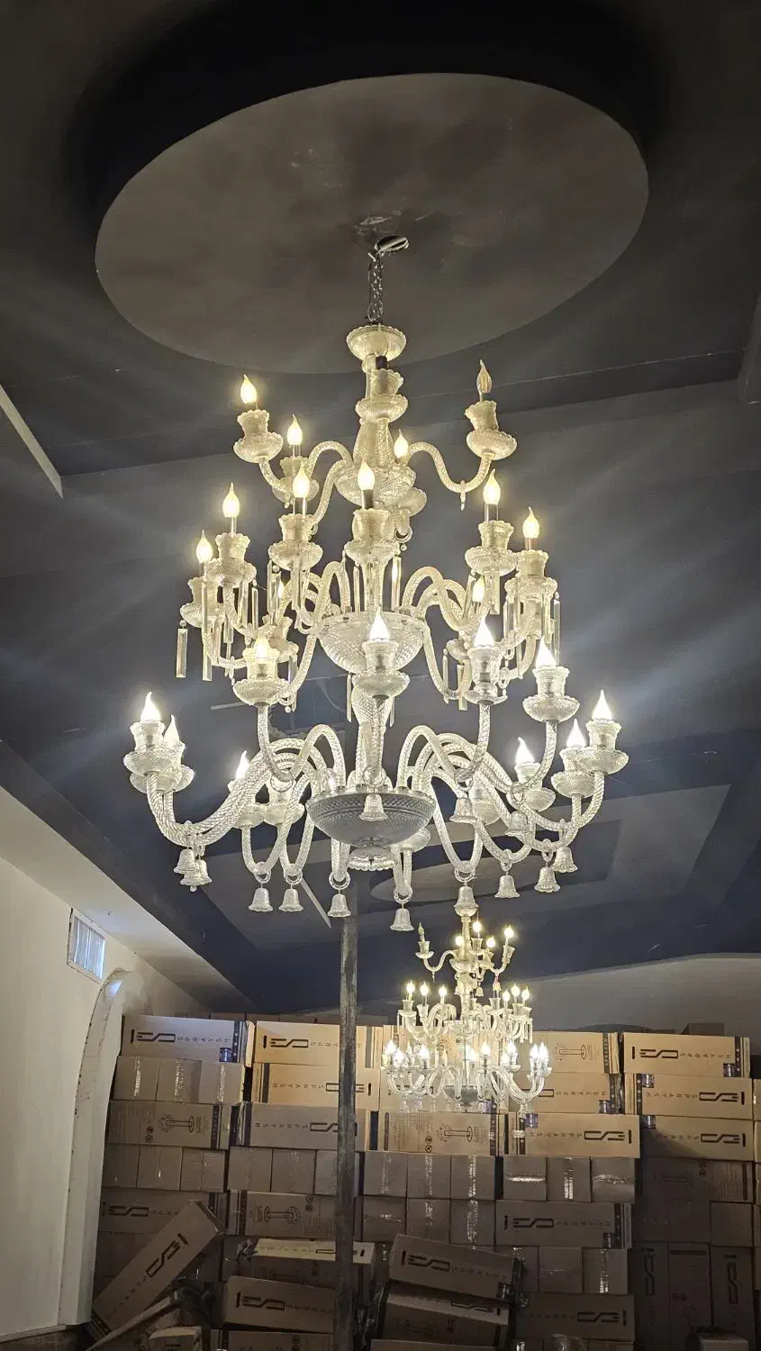 لوستر کریستال ۵۵ شاخه|لوستر و چراغ آویز|تهران, شهران جنوبی|دیوار