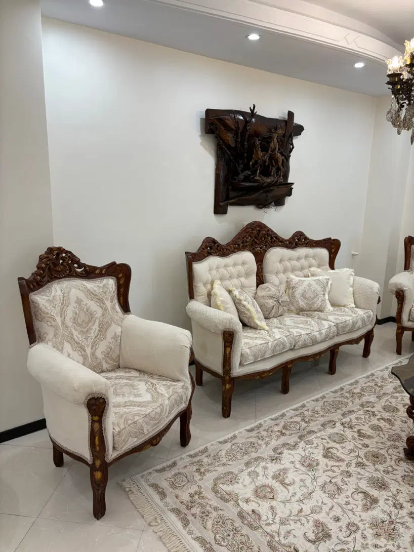 مبلمان استیل ۸نفره در حد نو / میز وسط|مبلمان خانگی و میز عسلی|تهران, مسعودیه|دیوار