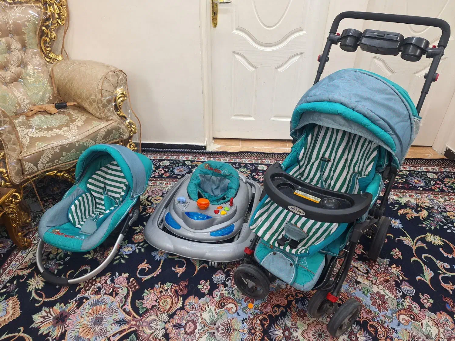 کالسکه وروروئک و کریر ست کامل|کالسکه و لوازم جانبی|اسلام‌شهر, مطهری|دیوار