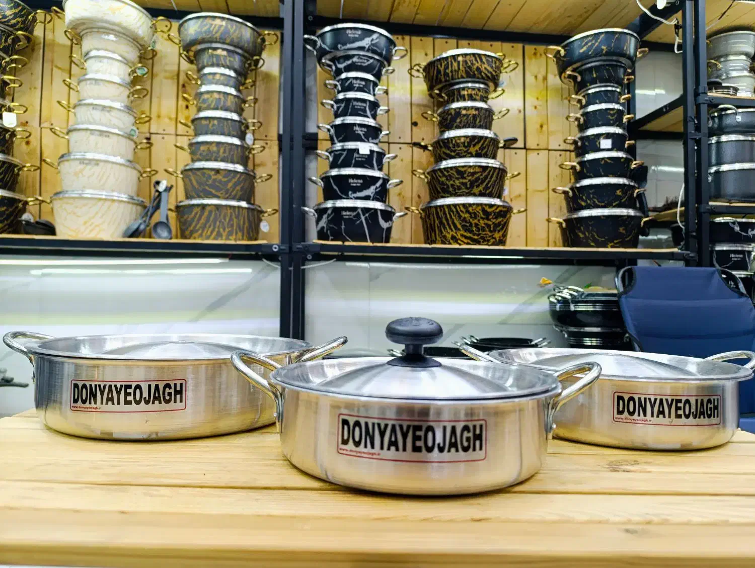 سرویس ست 3 تابه روحی همراه بادرب اونم بصورت کیلوی|ظروف پخت‌وپز|قم, علی آباد سعدگان|دیوار