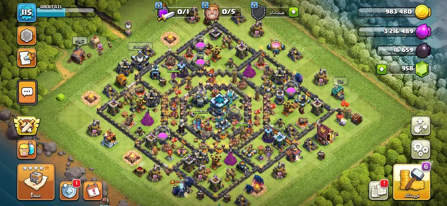 فروش اکانت کلش آف کلنز|کنسول، بازی ویدئویی و آنلاین|اهواز, کوی مهدیس|دیوار