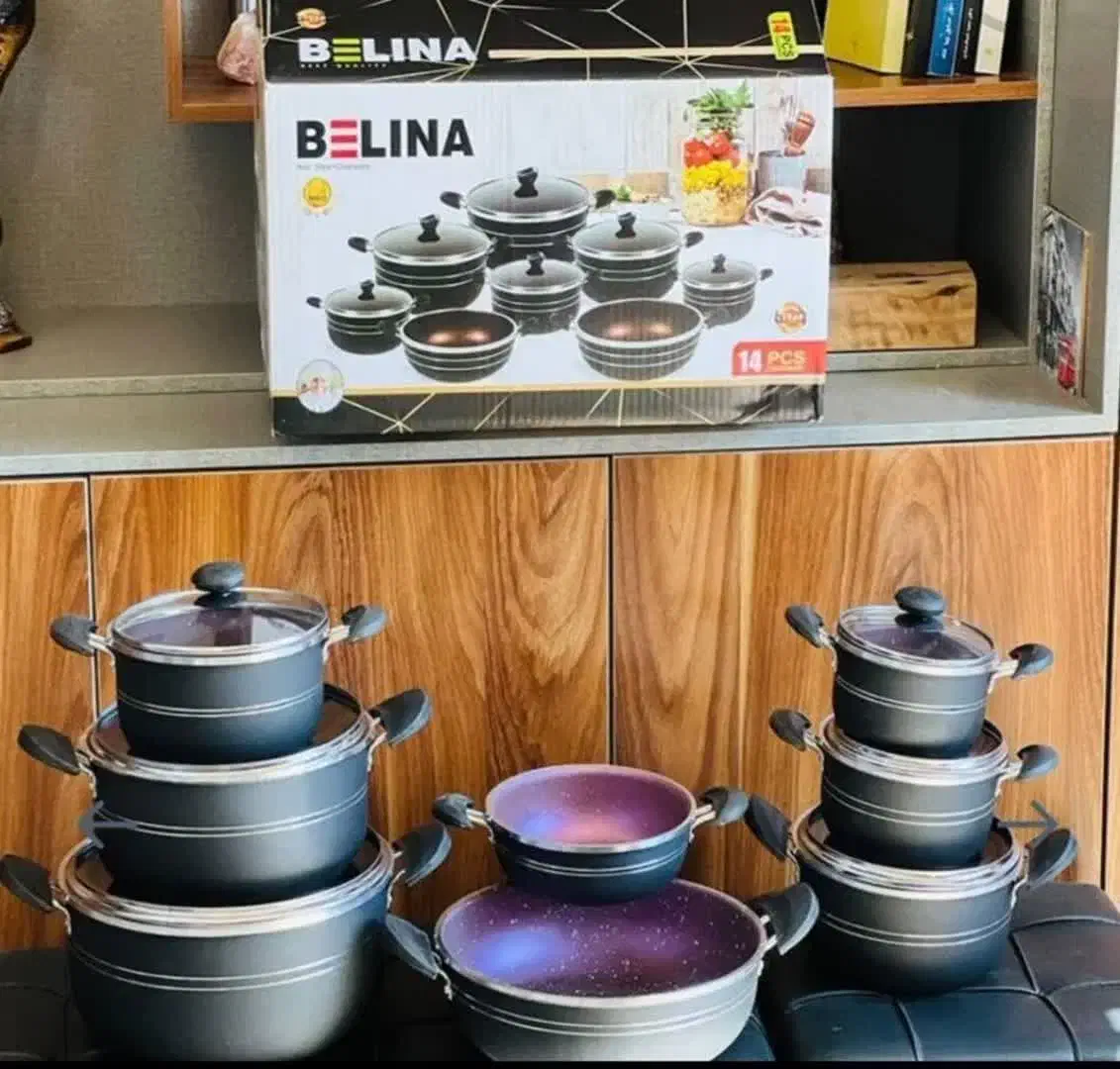 سرویس قابلمه تفلون گرانیت ۱۴ پارچه بلیناهلنا ضمانت|ظروف پخت‌وپز|قم, شهرک فاطمیه|دیوار