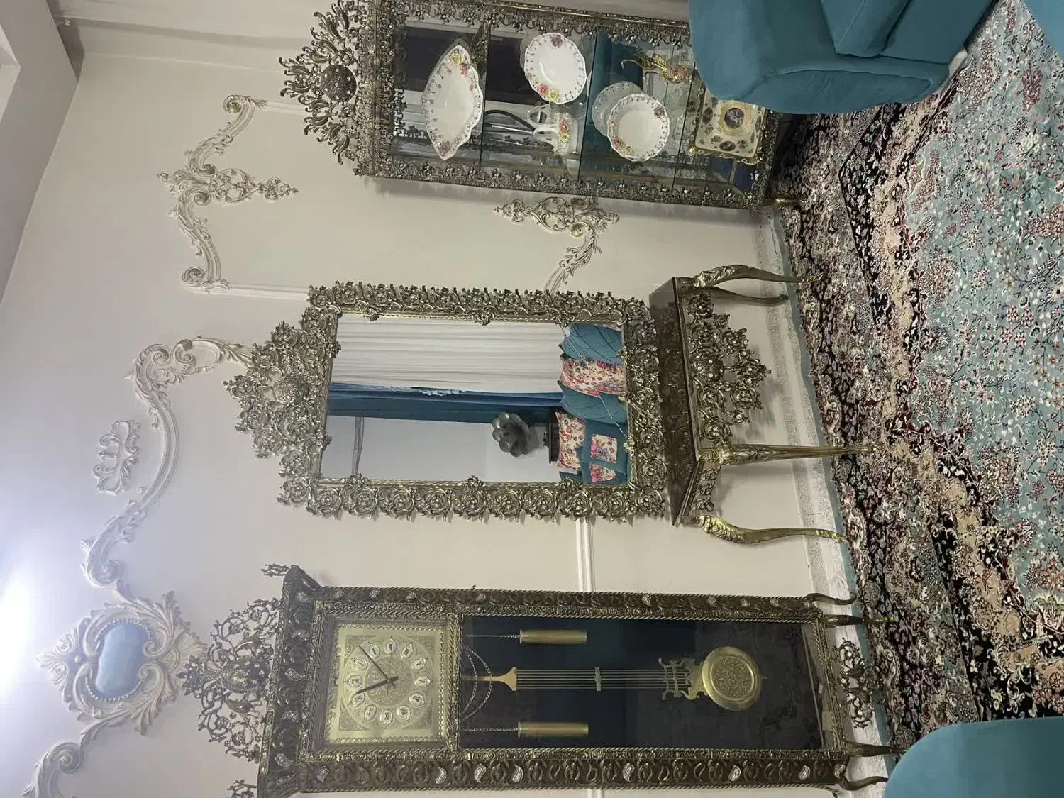ست گنجه ساعت و میز آینه|بوفه، ویترین، کنسول|مشهد, خواجه ربیع|دیوار