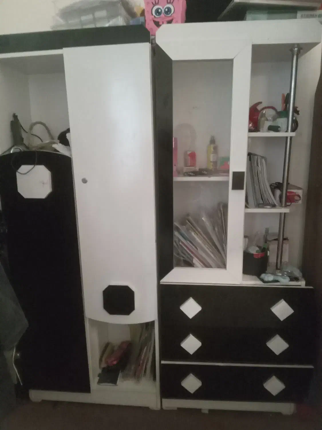 کمد لباس و کتابخانه|جاکفشی، کمد، دراور|شیراز, شریفآباد|دیوار