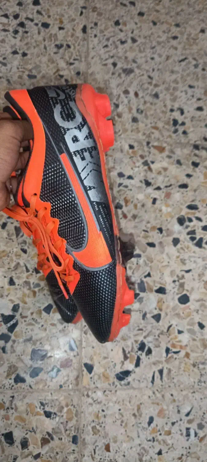 کفش فوتبال استوک نایک مشکی - نارنجی سایز 42|کیف، کفش، کمربند|شوش, |دیوار