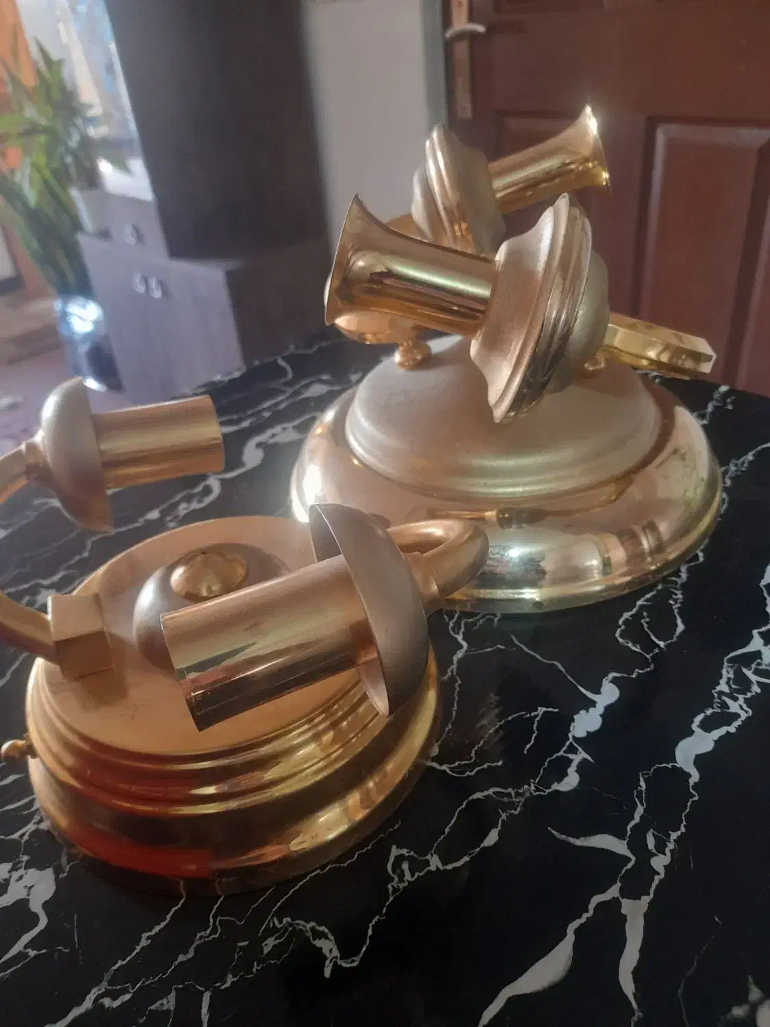 لوستر برنجی سقفی|لوستر و چراغ آویز|اهواز, کمپلو شمالی|دیوار