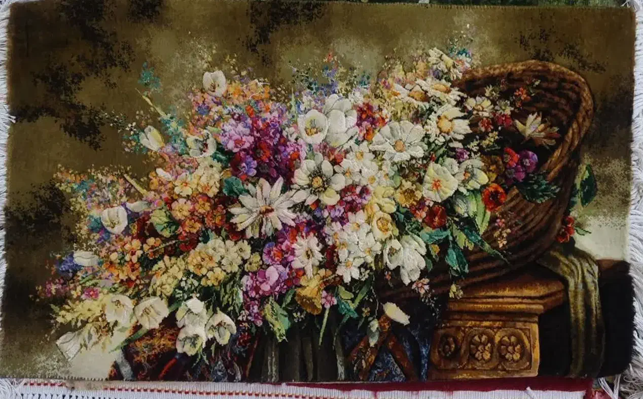 تابلو فرش دستبافت سبد واژگون|تابلو فرش|پرند, فاز ۵|دیوار