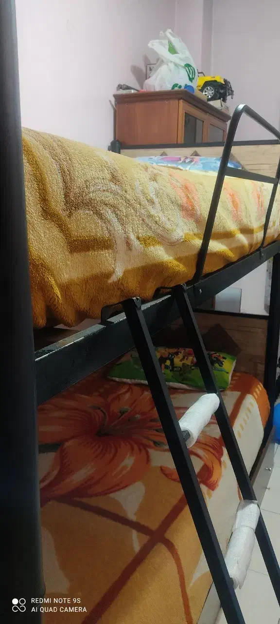 تخت دوطبقه فلزی ام دی اف|تخت و سرویس خواب|تهران, اوقاف|دیوار