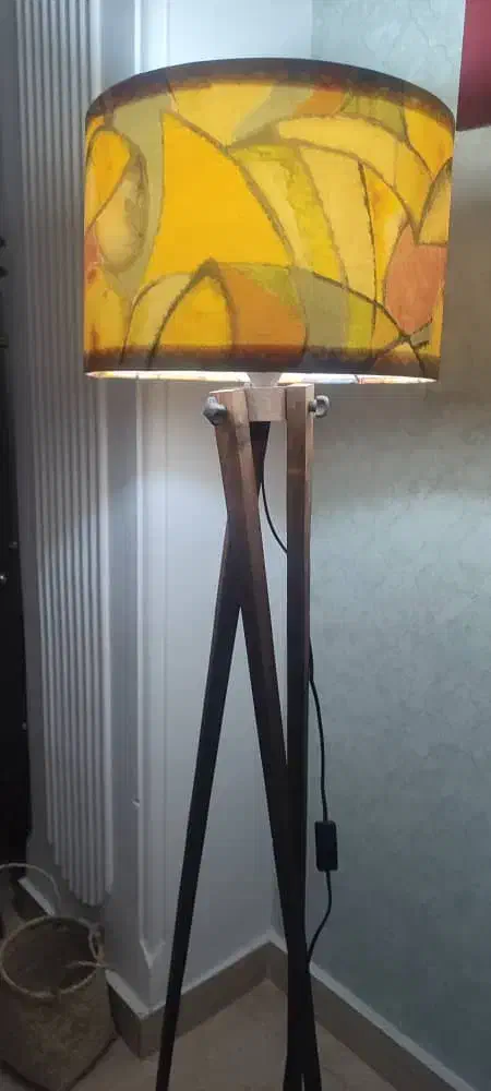 آباژور پایه چوبی|چراغ خواب و آباژور|رشت, منظریه|دیوار