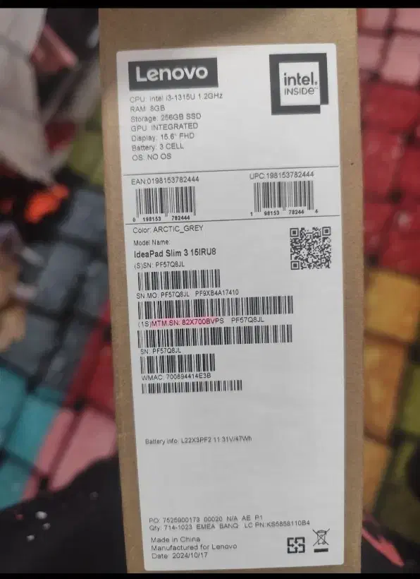 لپتاپ 15.6 اینچی لنوو ideapad slim 3 15iRU8|رایانه همراه|تهران, خزانه|دیوار