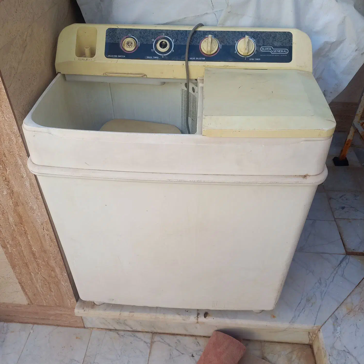 ماشین لباس شوی دوقلومارک سوپر جنرال|ماشین لباسشویی و خشک‌کن لباس|قنوات, |دیوار