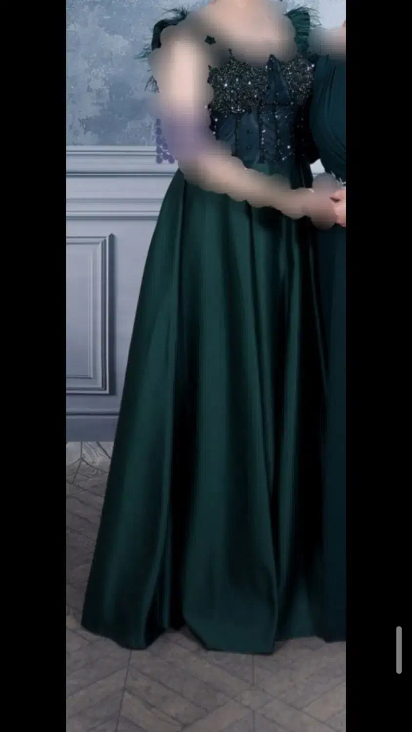 لباس مجلسی بسیار شیک سبز زمردی|لباس|گلستان (تهران), |دیوار