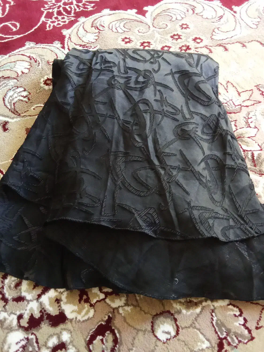 چادر مجلسی طرح دار مشکی|لباس|شهرکرد, |دیوار